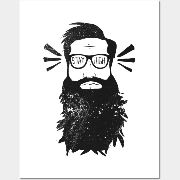 STAY HIGH BEARD GLASSES Wall Art by khamidfarhan182